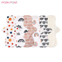 Mora Mona 5Pcs Different Patterns Pads Bamboo Fiber Pads Sanitary Pads Washable Panty Liner Mama Maternity Menstrual Cotton Pads