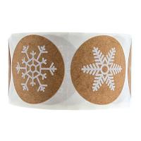 500pcs Snowflake Sticker Christmas Jewelry Case Paper Sticker