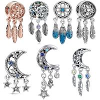 Newest Dream Catcher Star Colorful Classic Bead Pendants Fit Original Pandora Charms Silver Color Bracelets DIY Womens Jewelry