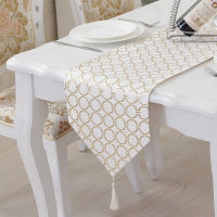 Modern Circle Table Runner Gold Silver European Tasseled Embroider Table Runners for Wedding Ho Home Dinner Table Decoration