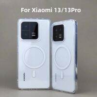 M-ag เคสซิลิโคนใส แม่เหล็ก กันตก สําหรับ Xiaomi 13 13PRO รองรับการชาร์จแบบไร้สาย 12PRO