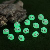 50Pcs Glowing Mini Resin Elves Dust Balls Figures for Fairy Garden Decor Micro Gnome Briquettes Miniature Terrarium Ornament