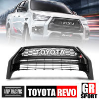 กระจังหน้า หน้ากระจัง รุ่น โตโยต้า ไฮลักซ์ รีโว่ ร็อคโค่ TOYOTA HILUX REVO ROCCO ปี 2020 - 2022 สีดำด้าน พร้อมโลโก้ TOYOTA + GR  ( เหลืองเพียง 5 ชุดเท่านั้น)