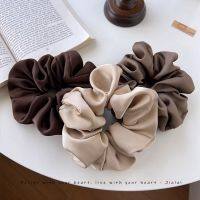 [hot]☂♝✓  Korean oversized Silk scrunchie women elastic Hair Bands big black  hair tie for girls large hairbands Accessories