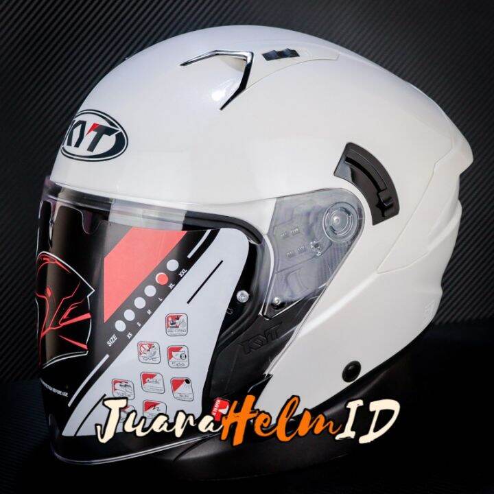 HELM KYT NFJ / WHITE / HALF FACE Lazada Indonesia