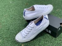 รองเท้าคอนเวิร์ส JACK PURCELL ????JAPAN EDITION?? size:36-44EU "White/Blue"มี 2 สี รองเท้าผ้าใบ รองเท้าผ้าใบผู้หญิง รองเท้าใส่ทำงาน รองเท้าลำลอง (ตรงปก100%)