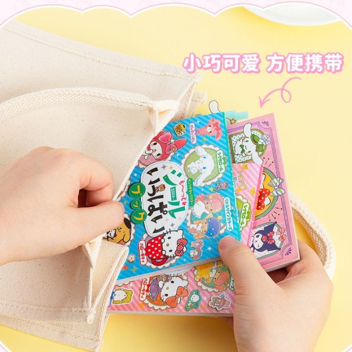 mymelody-kuromi-cinnamoroll-anime-cartoon-sticker-girl-heart-laser-sticker-decoration-laptop-hand-account-stationery-sticker