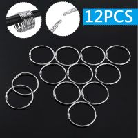 12pcs 50mm Stainless Steel Shower Curtain Rings Round Hooks Rings Curtain Hooks Bath Curtain Rollerball Rings Hooks