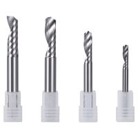 5A 3D CNC Router Bit แกะสลักตัดมิลลิ 3.175 /4/6/8/10 Shank Single Flute Milling Cutter Spiral End Mill งานไม้อลูมิเนียม