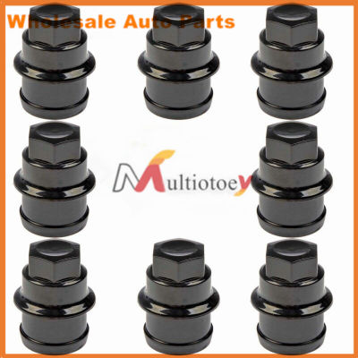 8 lot Black Wheel Lug Nut Cover Cap 15767268 for Chevrolet GMC Cadillac Truck New 15767268 12472838