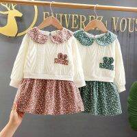 【Ladies shop】 Girl2022ใหม่ฤดูใบไม้ผลิเด็กสาวเสื้อผ้า KidDress CutePolka DotSummer BabyDresses