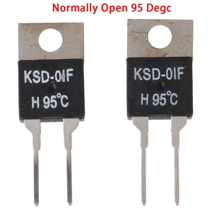 2Pcs Normally Open Thermal Switch Temperature Sensor Thermostat KSD01F