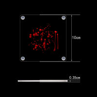 ชุดกระดาษรองแก้วอะคริลิคเอฟเฟคต์ภาพเคลื่อนไหวแผ่นรองแก้วสยองขวัญ,1ชุดลายคราบเลือดสุดสร้างสรรค์สำหรับวันฮาโลวีน1ชุดสะดวก
