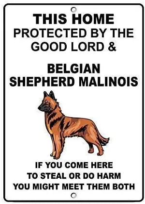 Belgian Shepherd Malinois Dog Home Protected By Good Lord And Novelty Metal Sign Warning Signinches 0903 Lazada Ph - Belgian Malinois Home Decor Belgian Shepherd Malinois Dog Home Protected By Good Lord And Novelty Metal Sign Warning Signinches 0903 Lazada Ph - Belgian Malinois Home Decor