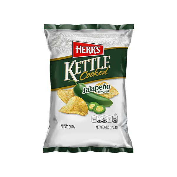 Herr's Jalapeno Kettle Cooked Potato Chips 170.1g มันฝรั่งทอดกรอบชนิด