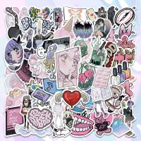 Pink Kawaii Y2K Domi Girls Gothic Stickers Cute Anime Aesthetic Decals Phone Suitcase Laptop Stationery Car Toy Sticker