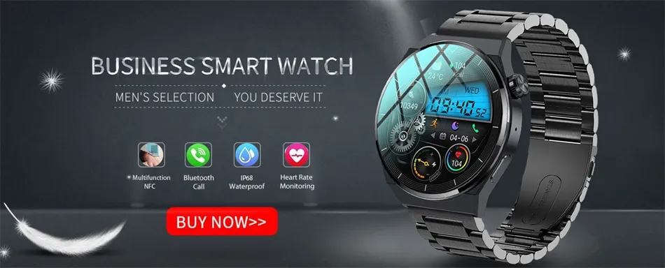 HYTRON New 2023 LV -05 Smart Watch Men AMOLED Voice Calling NFC