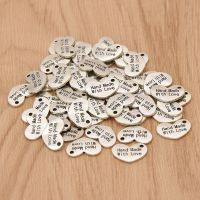 50PCS DIY Handmade With Love Metal Tags For Women DIY Sewing Garment Crafts Labels Decoration Accessories Stickers Labels