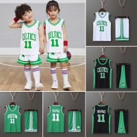 เด็ก NBA Boston Celtics 11 Kyrie Irving คุณภาพสูง Dri-FIT บาสเก็ตบอล Jersey Uniform Suit