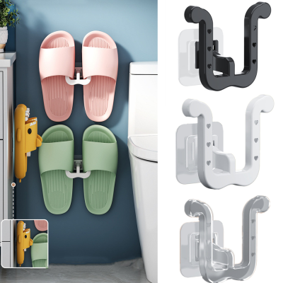 Non-slip Drying Simple Mounted Slippers Rack Bathroom Storage Shoe Hook