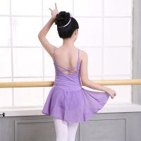 【cw】 Kids Gymnastics Ballet Leotard Tutu Skirt Clothing Training Skating Wear Costume 【hot】