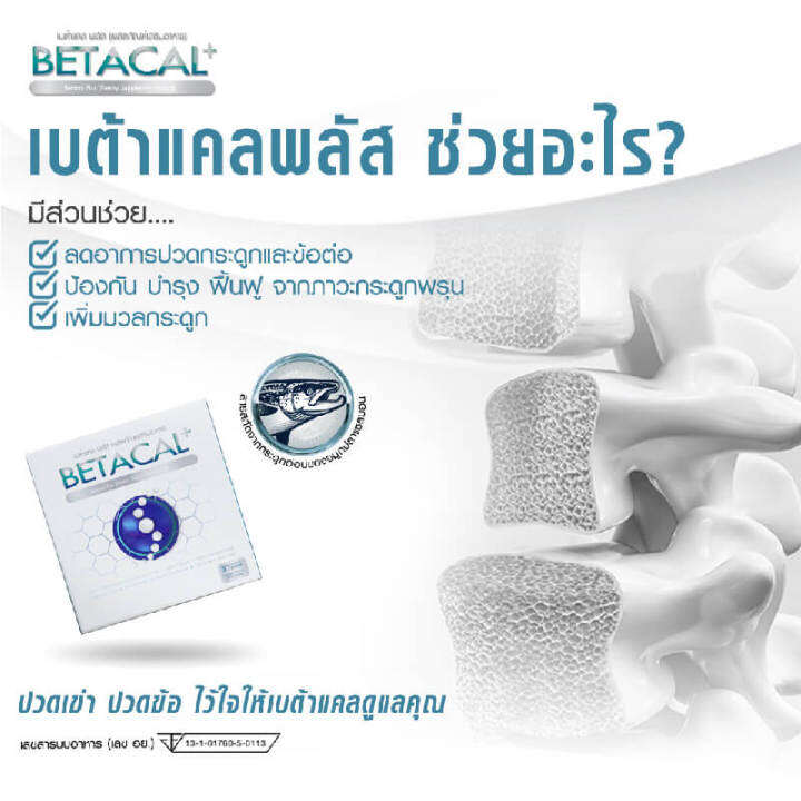 ส่งฟรี-betacal-plus-เบต้าแคลพลัส-อาหารเสริมบำรุงกระดูกและข้อต่อ-เหมาะสำหรับผู้ที่ปวดหลัง-ปวดเข่า-ปวดข้อ-ของแท้100-2แผง-20-แคปซูล