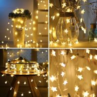 Trendy 2M 3M Star Copper Wire LED Fairy String Lights Christmas Decorations Christmas Tree Decor String Lights