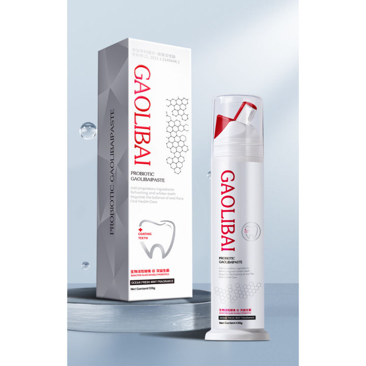 พร้อมส่ง-ใหม่-gaolibai-ยาสีฟันไวทเทนนิ่งท์-ช่วยลดกลิ่นปากและยังขจัดคราบกาแฟ-ช่วยให้ฟันขาวขึ้นแบบธรรมชาติ120กรัม