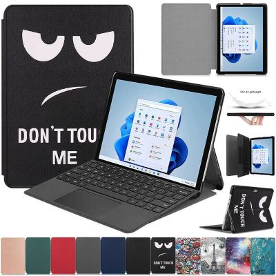 เคสแท็บเล็ตหนัง แบบฝาพับ ตั้งได้ สําหรับ Microsoft Surface Pro 8 2021 13 นิ้ว