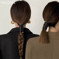 ◑卐 XIALUOKE Winding Horsetail Leather Hair Bands For Women Headbands Girls Minimalist Head Dish Hair Tools Hair Accessories