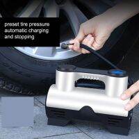 ┇ 12V Wireless Vehicle Tire Inflator Air Pump Mini Car Tyre Air Compressor with Emergency Lighting for Car Bicycle Motorcycle Ball