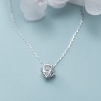 S925 Silver Necklace Fashion Women Cute Crystal Zircon Korean Style Necklaces Rantai Perempuan Christmas Birthday Gift