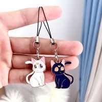 Hot Sales 1 Piece Anime Cat Mobile Phone Charms Lovely Cartoon Keychains Lanyard for Keys Decoration Bag Charms Phone Strap