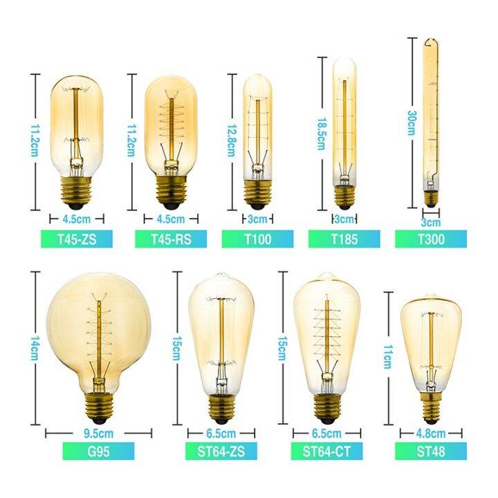 โคมไฟเส้นใยย้อนยุค-e14-e27หลอดเอดิสัน60w-40w-25w-แสงตกแต่งกลางแจ้ง-ac240v-สำหรับปาร์ตี้บาร์ร้านค้าร้านอาหาร