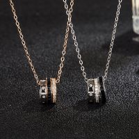 [COD] s925 three-ring necklace personalized all-match three-circle three-in-one circle womens pendant wholesale