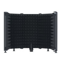 Newest Protable Microphone Isolation Shield 5-Panel Wind Screen for Recording Studio Foldable High-Density Absorbing Sponge