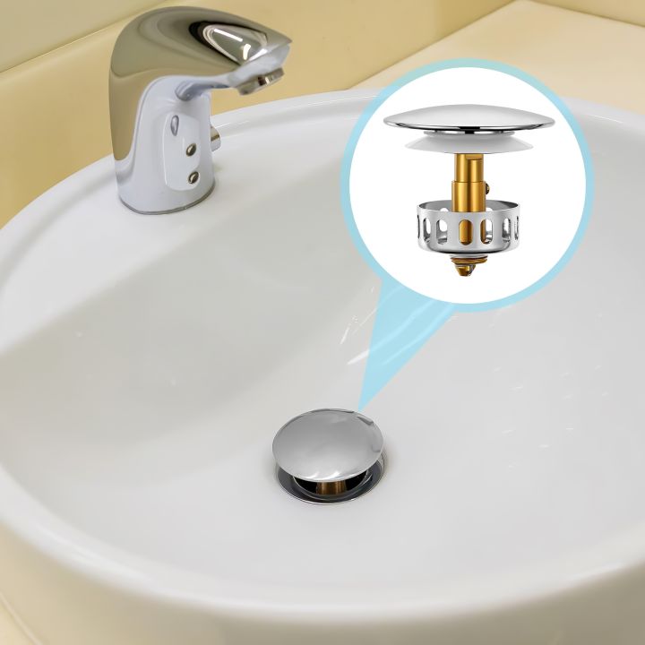 sink-tub-brass-bathroom-strainer-stopper-replacement-chrome-wash-basin-metal-plug