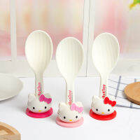 Kawaii Sanrio หม้อหุงข้าว Ladle อะนิเมะ Hello Non-Stick ช้อนข้าวครัวพลาสติกข้าวพลั่วฐานชุดขายส่ง