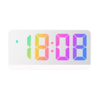 A0Digital Alarm Clock Voice Control Teperature Date Snooze N