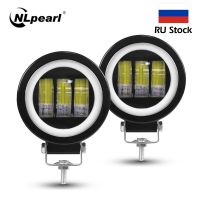 NLpearl ไฟตัดหมอก Led มอเตอร์ไซค์4 "30W,แถบแสงสำหรับทำงานออฟโร้ด12V 24V ไฟสปอตวิ่งไฟรถยนต์รถบรรทุกเรือ Atv