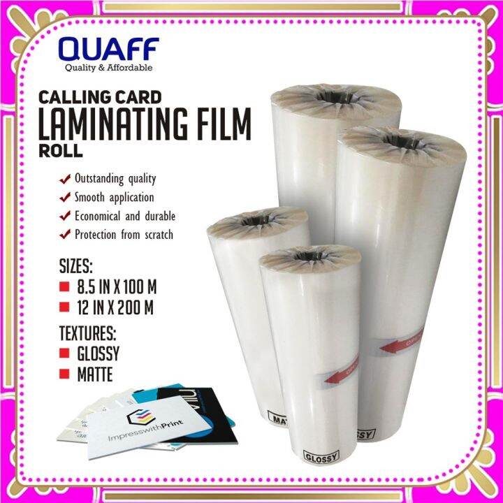 QUAFF Smooth Film Laminating Film Roll for Calling Card Paper 25