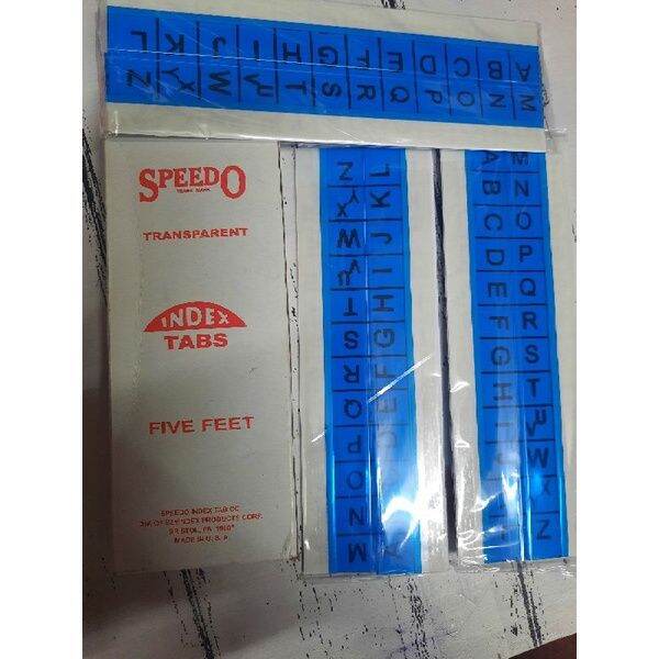 ♧SPEEDO index Tabs Letter Tabbings per box Lazada PH