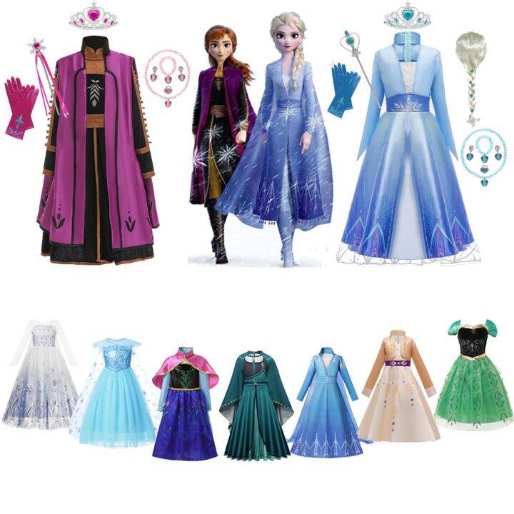 disney-frozen-2-princess-dress-for-girls-snow-queen-elsa-anna-halloween-cosplay-costume-carnival-birthday-party-kids-clothes-set