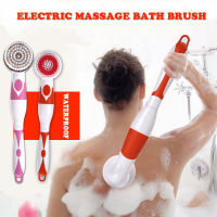 NEW 4-In-1 Electric Bath Brush Long Handle Waterproof Body Cleansing Brush Massage Home Shower Clean Spa System Health Care