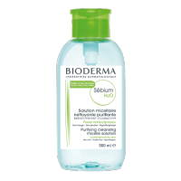 BIODERMA Sebium H2O 500 ml. (ฝาปั๊ม) คลีนซิ่งเช็ดหน้าสำหรับผิวผสม-ผิวมัน มีสิว