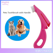 elegantstunning Pet Finger Toothbrush Cat Dog Flexible Bristles Rubber