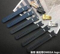 2023☈❃☒ Silicone Rubber Watchband Suitable for Omega Seamaster 300AT150.232.30 De Ville 424 Speedmaster Male 20mm