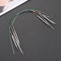 ‘；【。 80/100Cm Stainless Steel Circular Needle Round Weaving Knitting Needles Handmade Crochet Hook DIY Crafts Household Sewing Pins