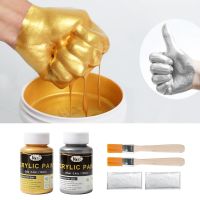 【Kiki tool store】 100ml Gold Paint Metallic Acrylic Waterproof Not Faded For Statuary Coloring DIY Hand Clothes Painted Graffiti Pigments