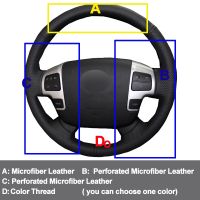 Car Auto Steering-Wheel Cover For Toyota Land Cruiser 2008- 2015 Tundra 2007- 2013 Sequoia 2008 -2013 Volant 2009 2010 2011 2012